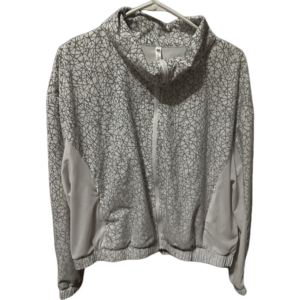 Fabletics Athletic Full Zip Jacket Geometric Refl… - image 2